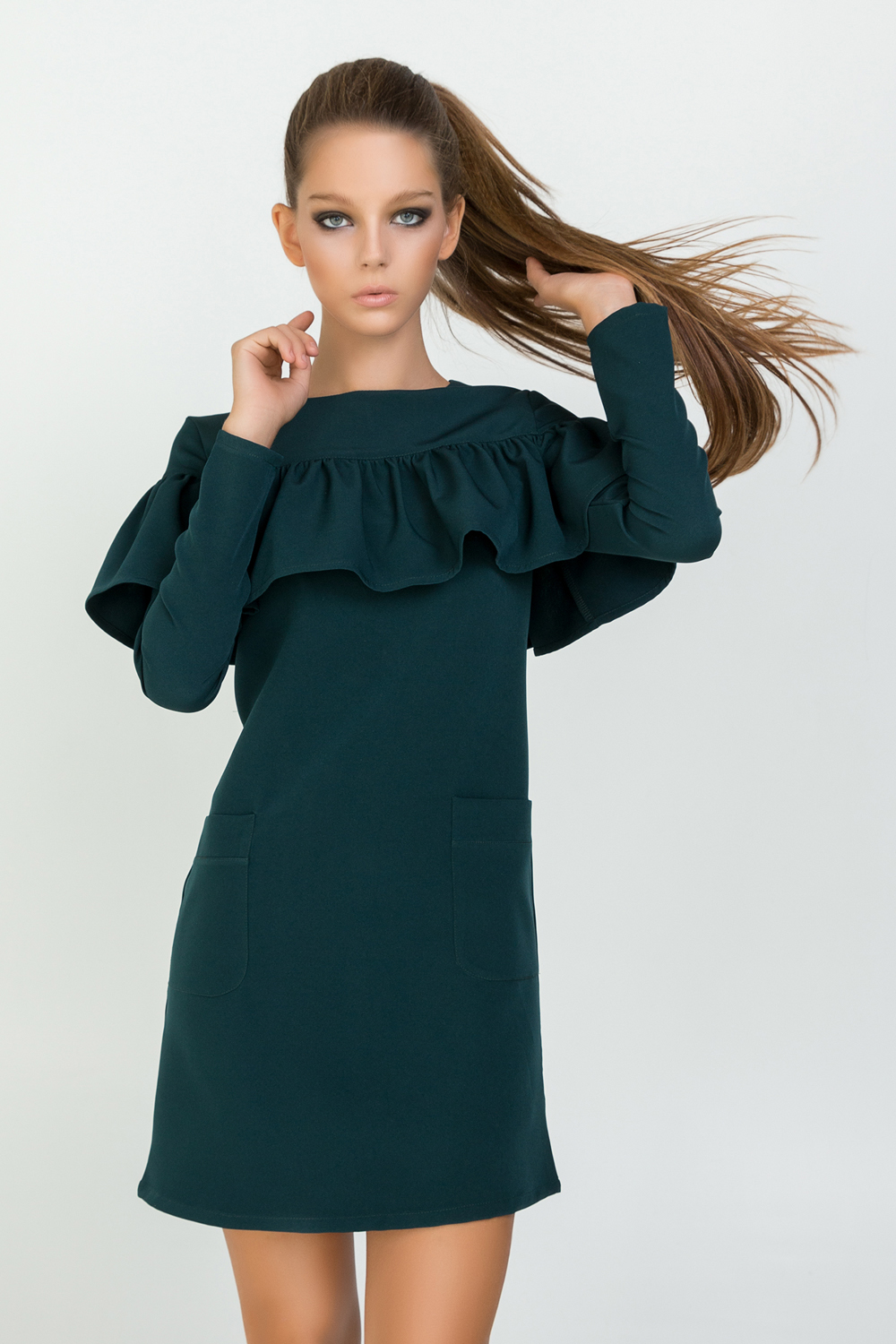 

Платье Azuri 5348-46  Хвойное, Платье Azuri 5348-46 XL Хвойное