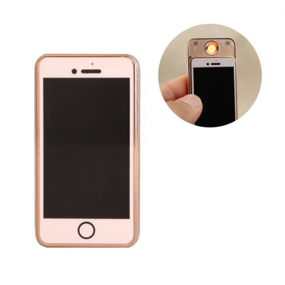 

Зажигалка USB 909 iphone (спиральная) (Золотой)