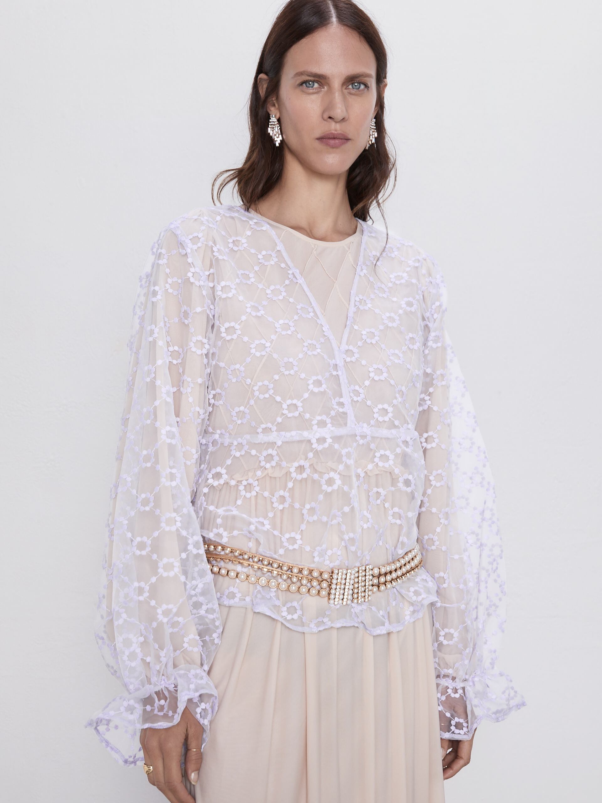 

Блузка Zara 1198/460/018 M Сиреневая