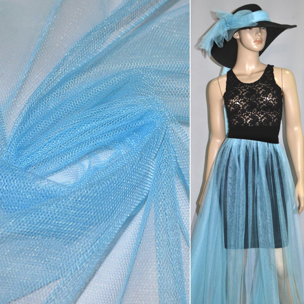 Сетка мягкая тонкая бирюзовая светлая ш.160 (14334.026) – фото, отзывы ...