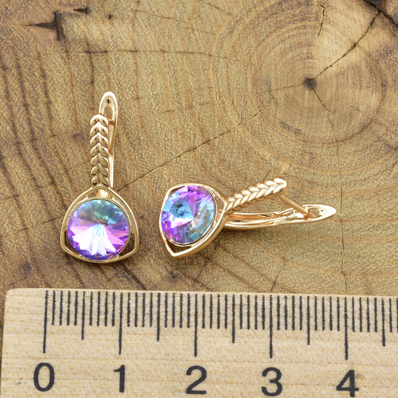 

Серьги Xuping с кристаллами Swarovski 83176 размер 21х12 мм цвет мерцающий сапфир позолота 18К