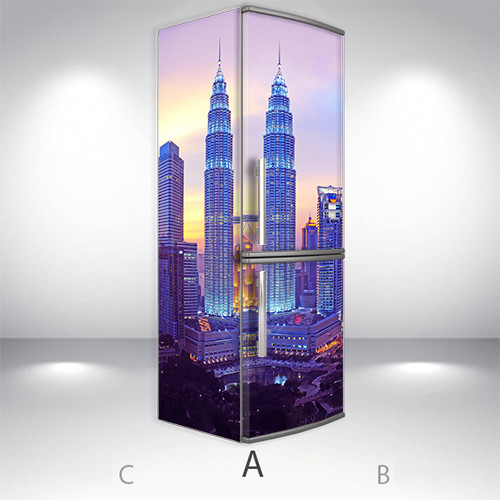 

Наклейки на холодильник 3d, Самоклейка, 180 х 65 см, Лицевая+Левая(А) (holSS1_ar10337 Архит.-2)