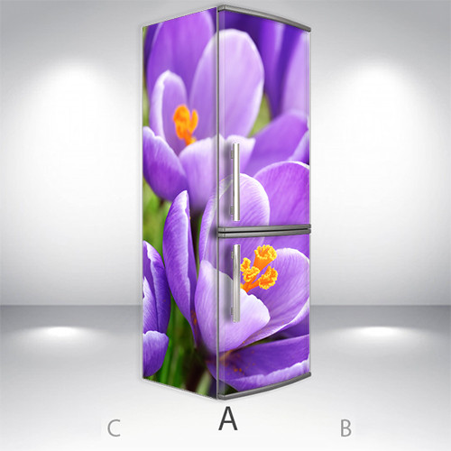 

Наклейки на холодильник 3d, Самоклейка, 200 х 65 см, Лицевая+Левая(А) (holSS1_fl101772 Цветы-4)
