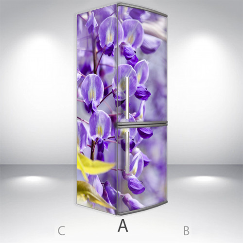 

Наклейки на холодильник 3d, Самоклейка, 200 х 65 см, Лицевая+Левая(А) (holSS1_fl101328 Цветы-4)