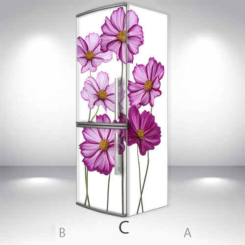 

Холодильник дизайнерский, Магнит, 200 х 60 см, Лицевая+Правая(C) (holMM2_fl102929 Цветы-С)