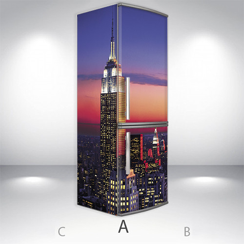 

Наклейки на холодильник 3d, Самоклейка, 200 х 65 см, Лицевая+Левая(А) (holSS1_cn00277 Город-4)