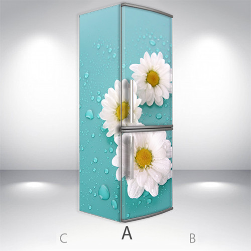 

Наклейки на холодильник 3d, Самоклейка, 200 х 65 см, Лицевая+Левая(А) (holSS1_fl102371 Цветы-4)