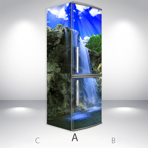 

Виниловая наклейка на холодильник, Оклейка кухни, Самоклейка, 180 х 60 см, Лицевая+Левая(А) (holSS2_wf00199 Природа)