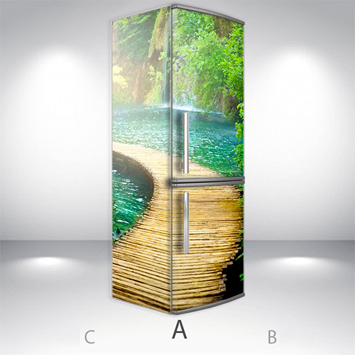 

Наклейки на холодильник 3d, Самоклейка, 180 х 65 см, Лицевая+Левая(А) (holSS1_pr11223 Природа-2)