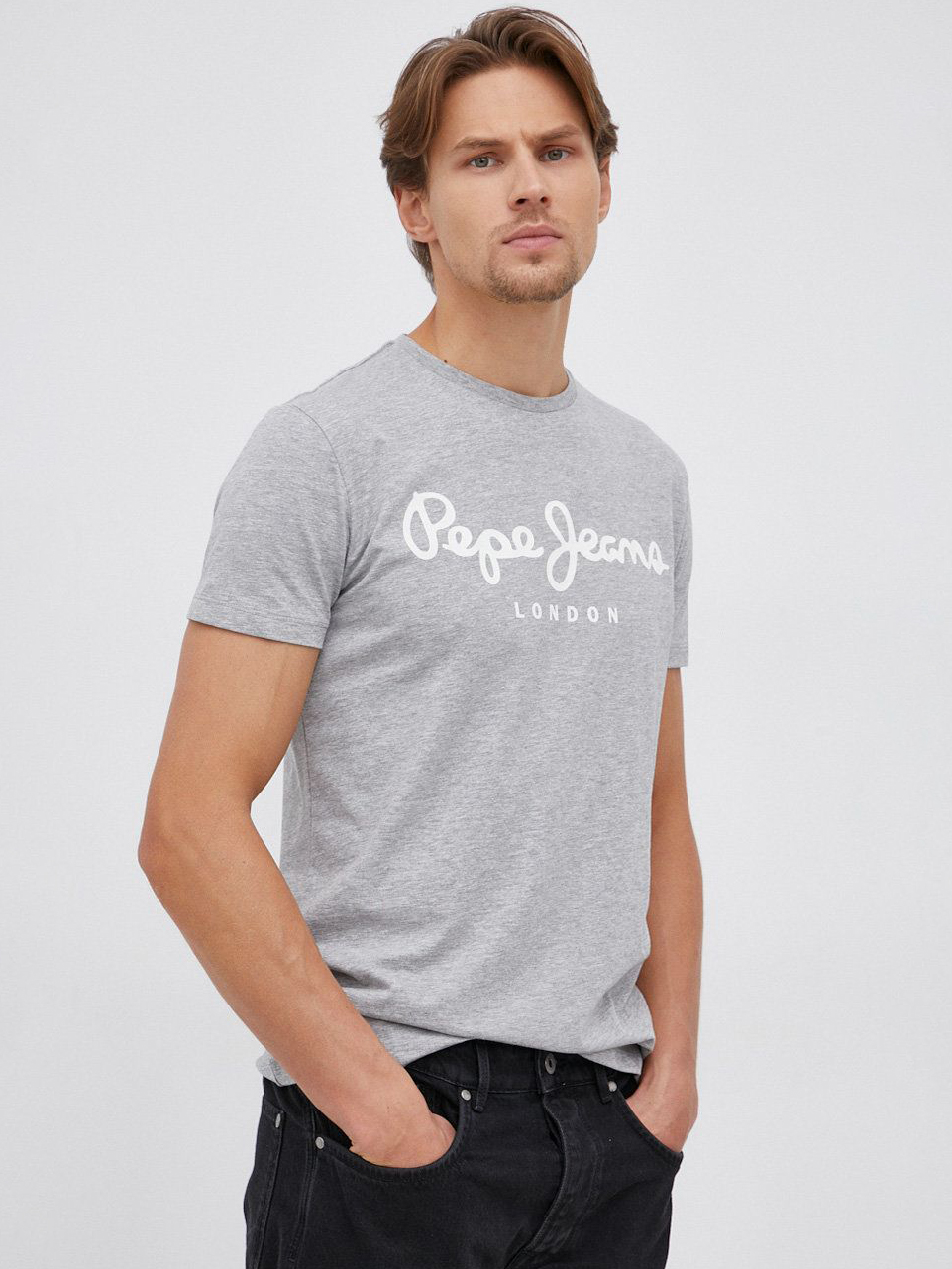 Акція на Футболка Pepe Jeans 832176817 L Сіра від Rozetka