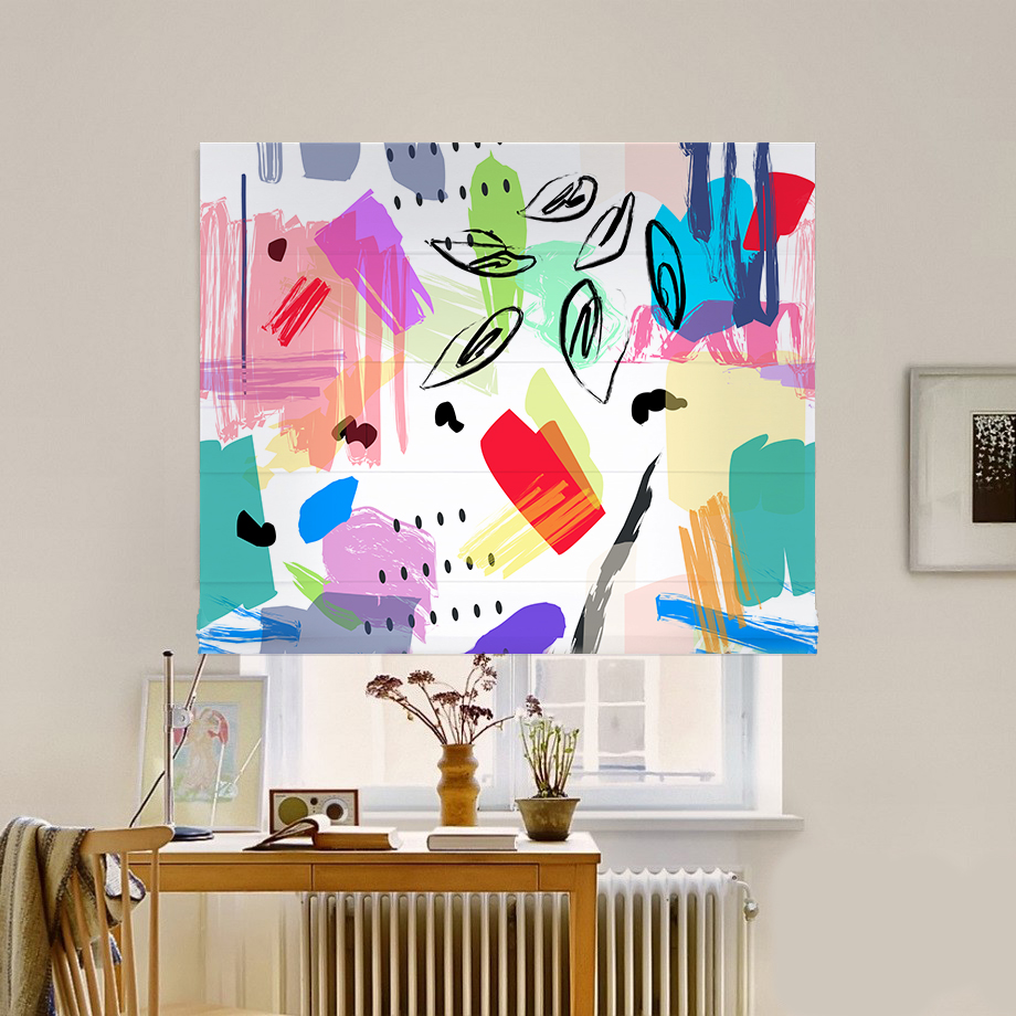 

Римская штора система Classic InHt Фотопечать Абстракция 00-627 Блэкаут 70х170 см