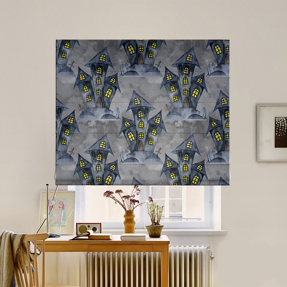 

Римская штора система Classic InHt Фотопечать Хэллоуин 15-146 Блэкаут 200х170 см