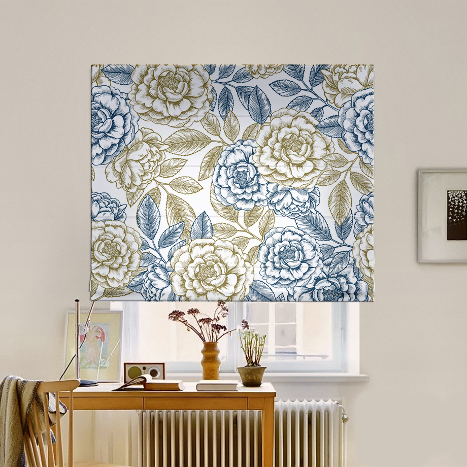 

Римская штора система Classic InHt Фотопечать Цветы 15-111 Блэкаут 70х170 см
