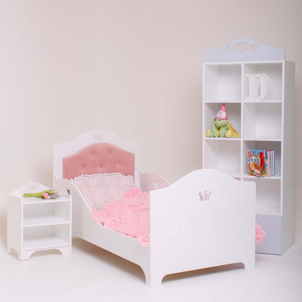 

Кровать детская Domikoff Lady D 2 180х90 см Розово-белая