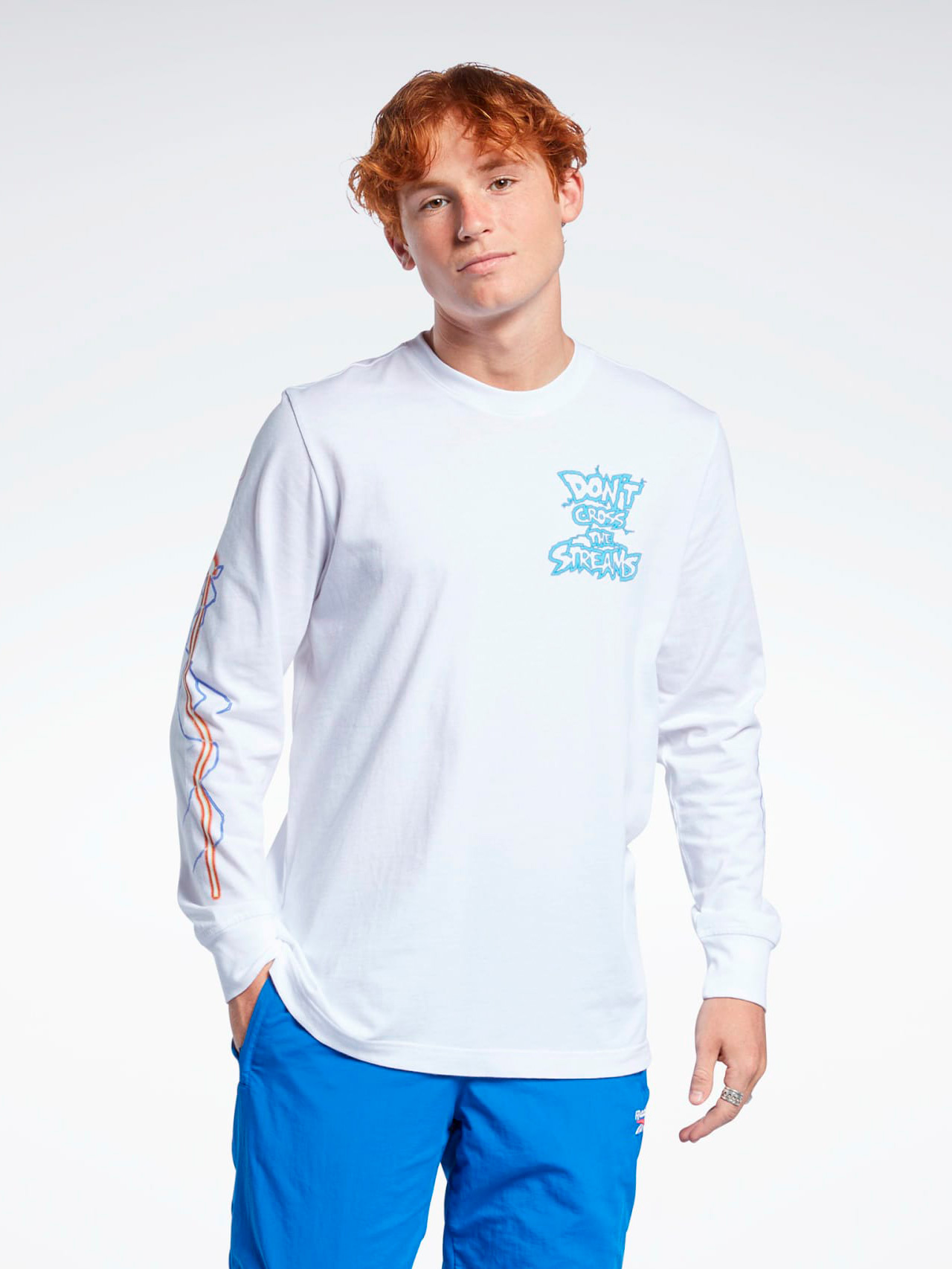 Акція на Лонгслів Reebok Ghostbuster Ls Tee GU8253 2XS White від Rozetka