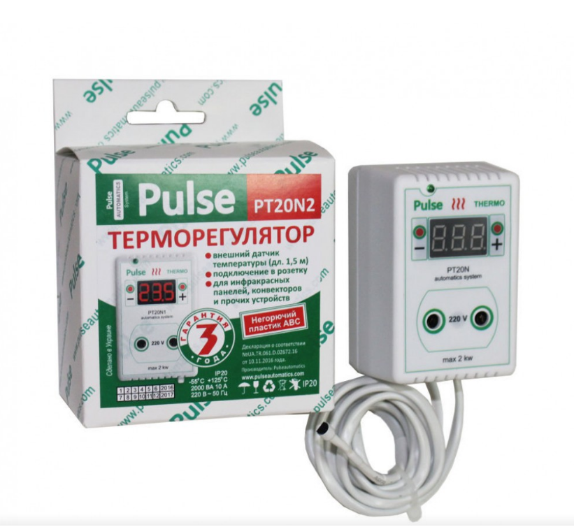 

Терморегулятор для инкубатора в розетку RT20-N2 Puls