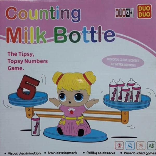 

Настольная игра для детей обучающая счету Counting milk bottle