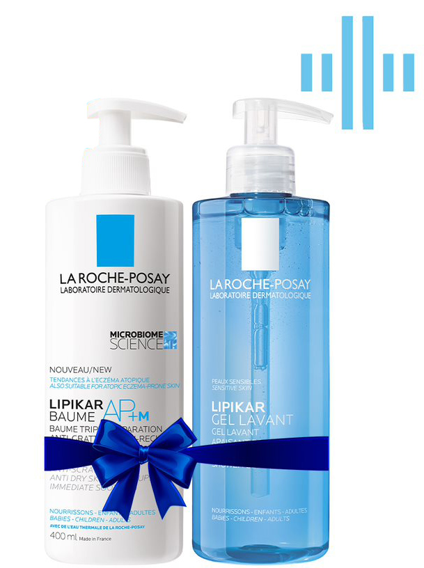 Набор La Roche-Posay Lipikar Бальзам АП+М 400 мл + Очищающий Гель с ...