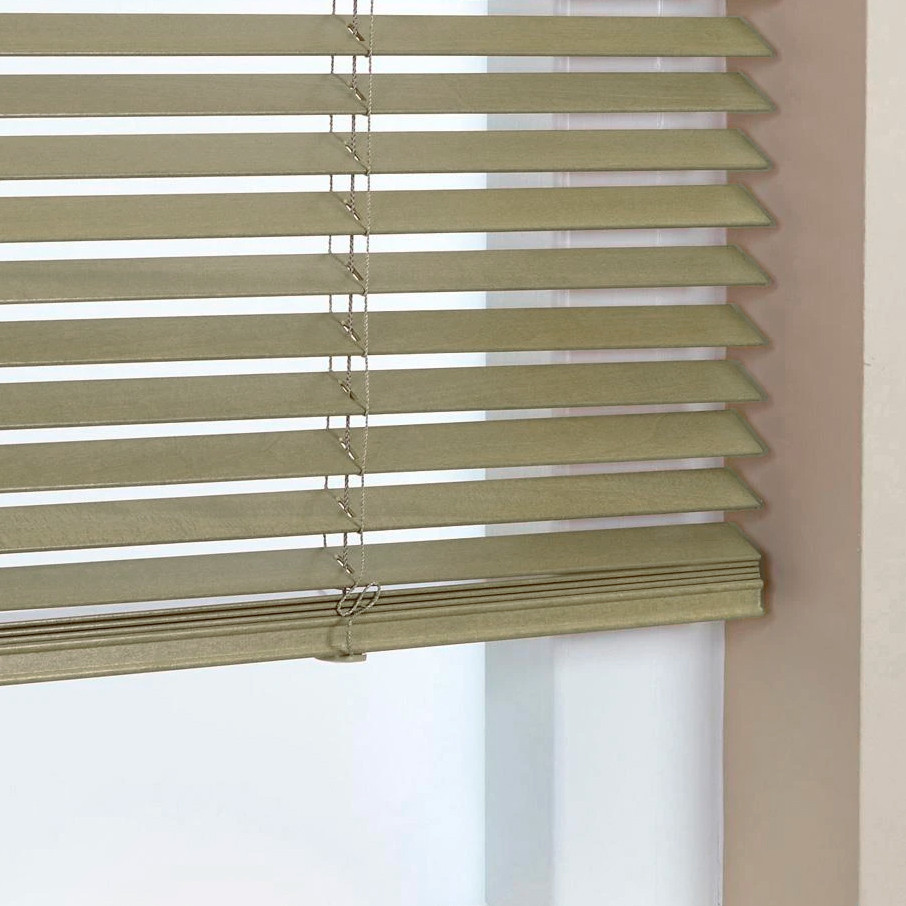 

Жалюзи деревянные горизонтальные 110х160 см 25 мм нежно-оливковый Sundeco