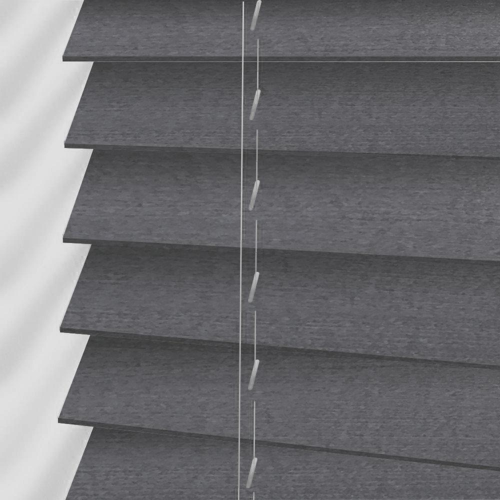 

Жалюзи деревянные горизонтальные 130x160 cм 50 мм темно-серый Sundeco