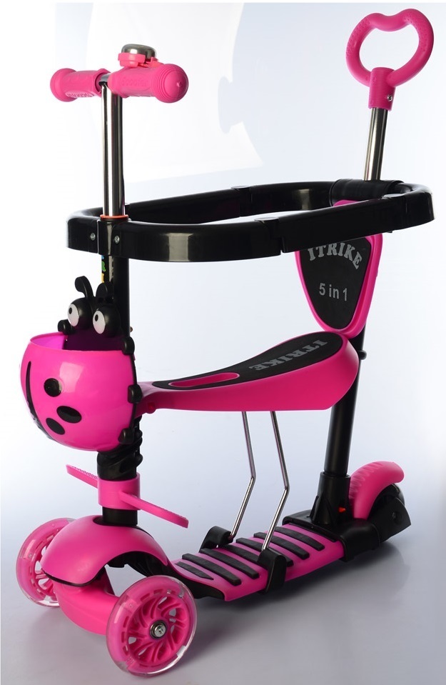 

Самокат 5 в 1 iTrike MAXI JR 3-027-P Pink (JR 3-027)