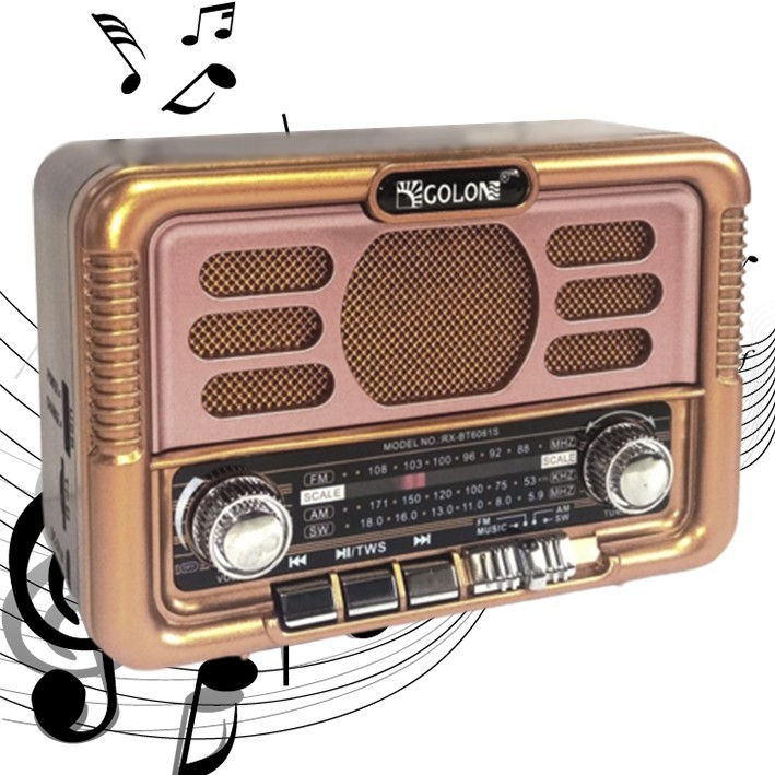 Портативний FM радіоприймач GОLОN ФМ радіо програвач USB Bluetooth на ...