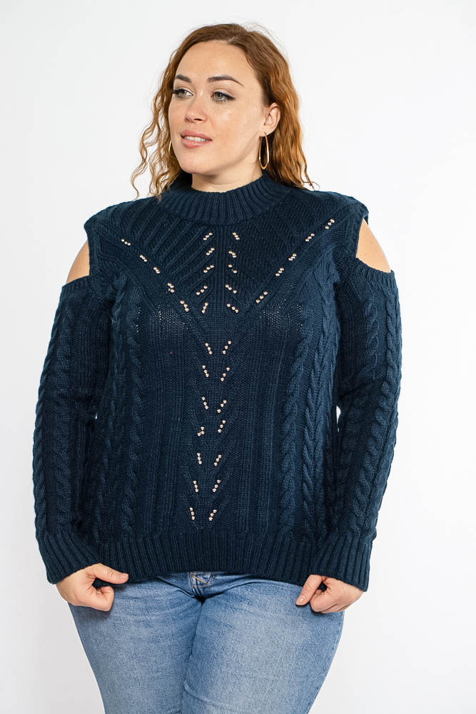

Свитер женский с открытыми плечами Time of Style 120PVA1025 L-XL Чернильный