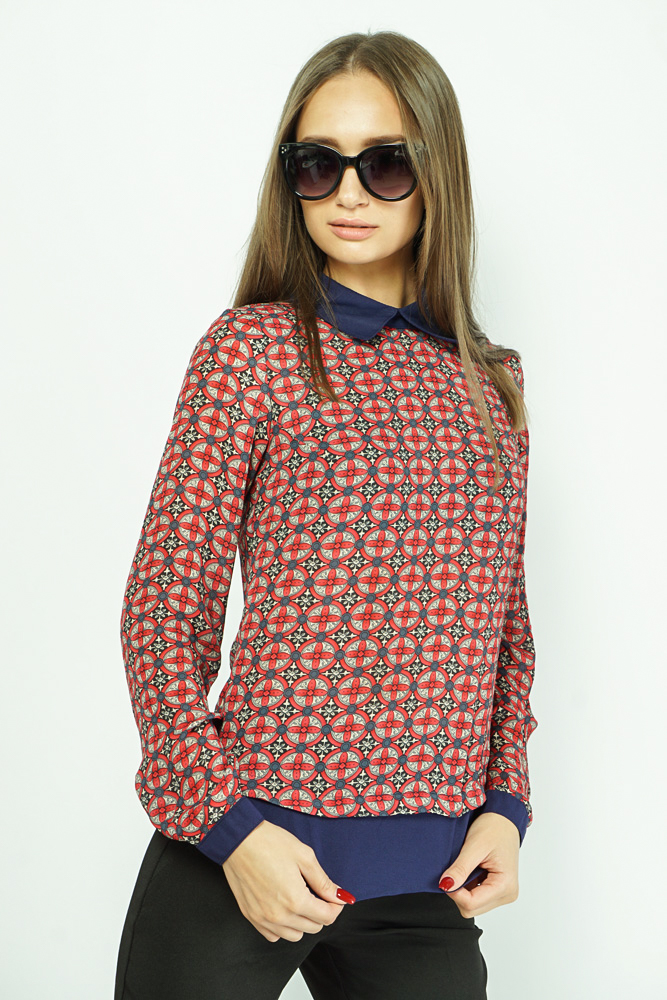 

Блуза женская с длинным рукавом Time of Style 118P339 38 Бордово-фиолетовый