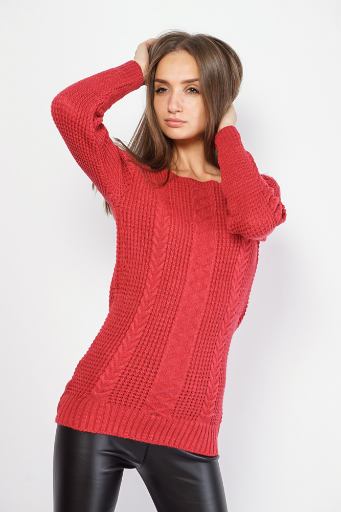 

Свитер однотонный Time of Style 85F030 S/M Малиновый