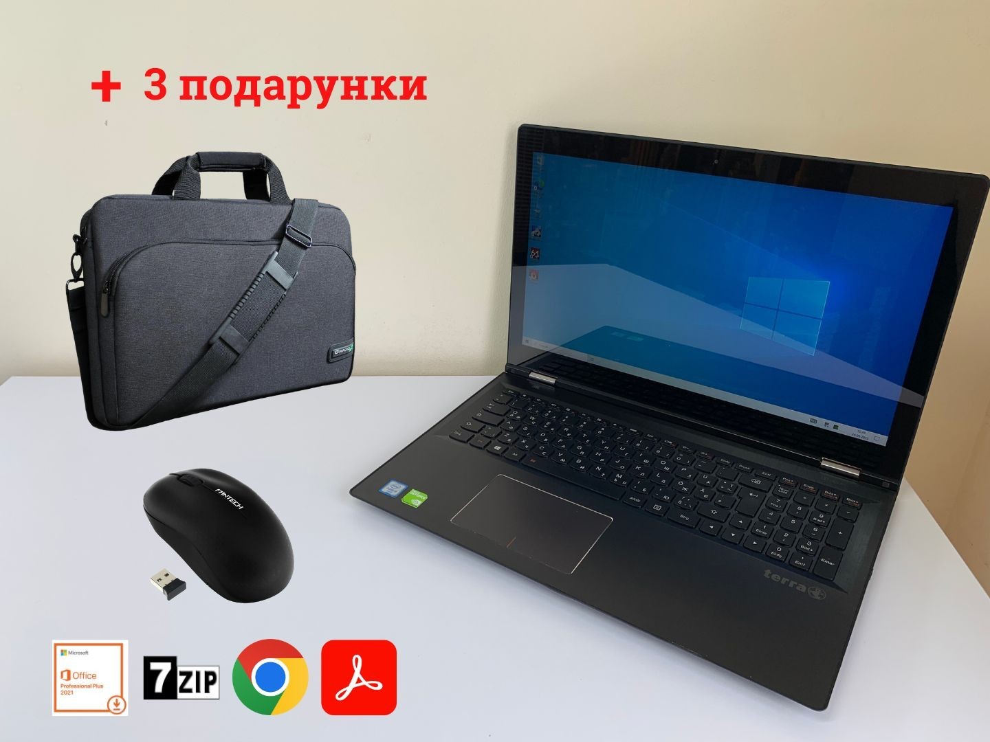 Ноутбук-трансформер Lenovo AHVA Medion Terra 360 i5-6200U, 8gb, ssd 256 ...