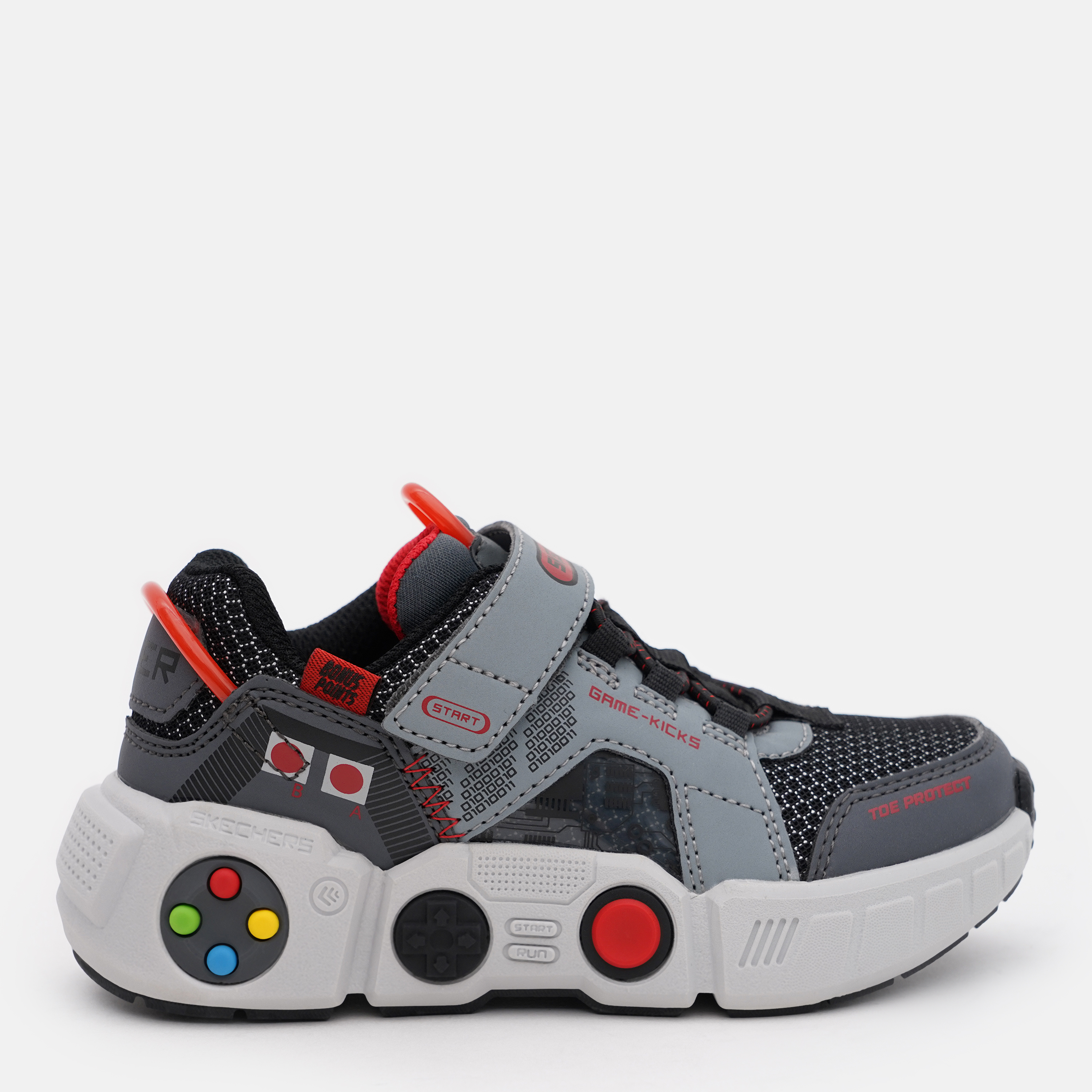 Акція на Дитячі кросівки для хлопчика Skechers Game Kicks: Gametronix 402260L GYMT 32 Сірі від Rozetka