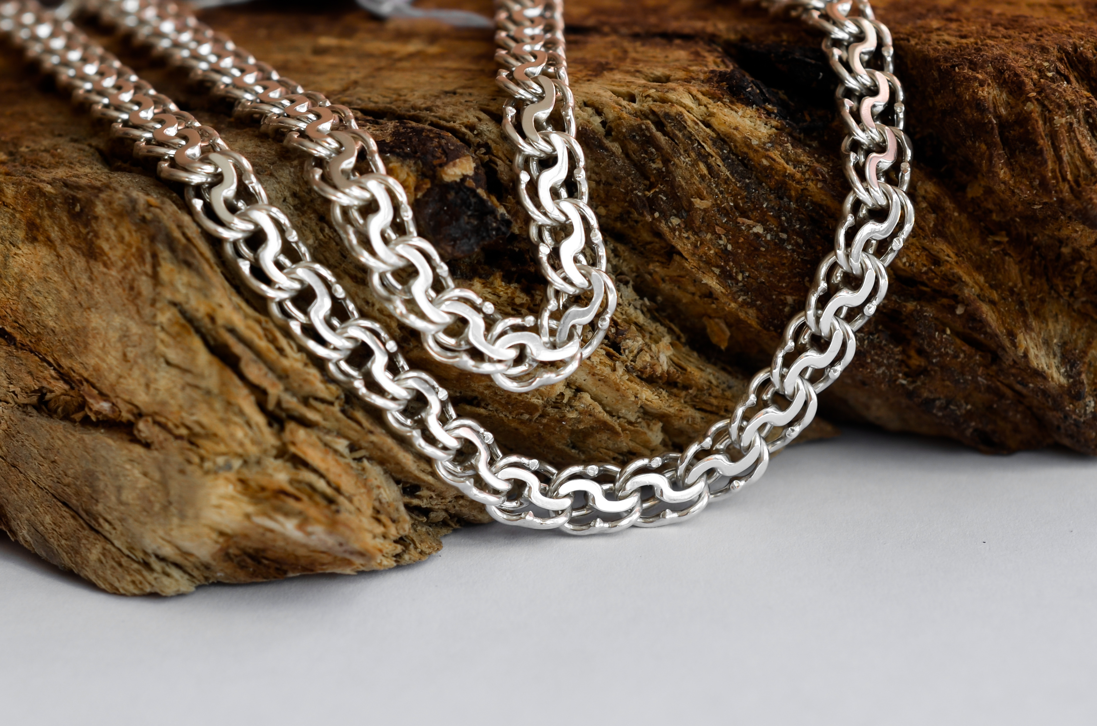 

Серебряная цепочка Meridian 925 пробы плетение "Молния" 50 размер 25013/12500