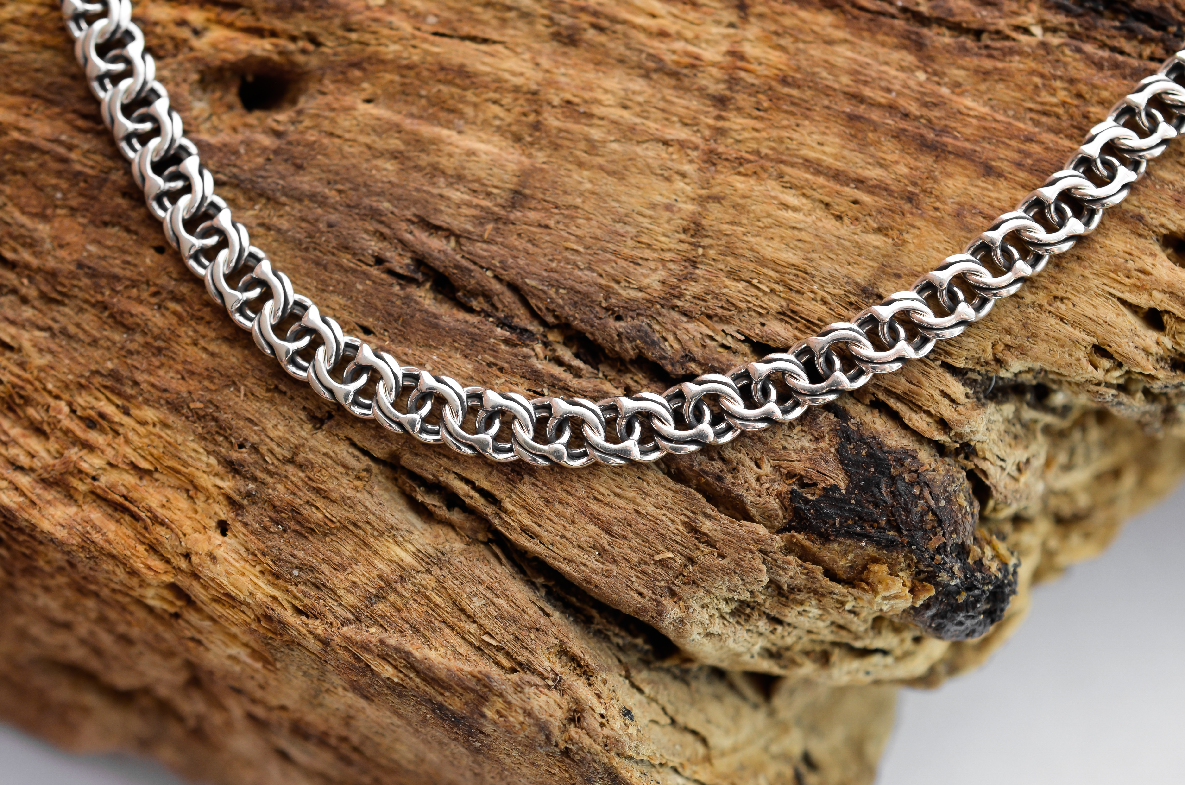 

Мужской серебряный браслет Meridian 925 пробы Бисмарк классический в чернении 24 размер 24102/124