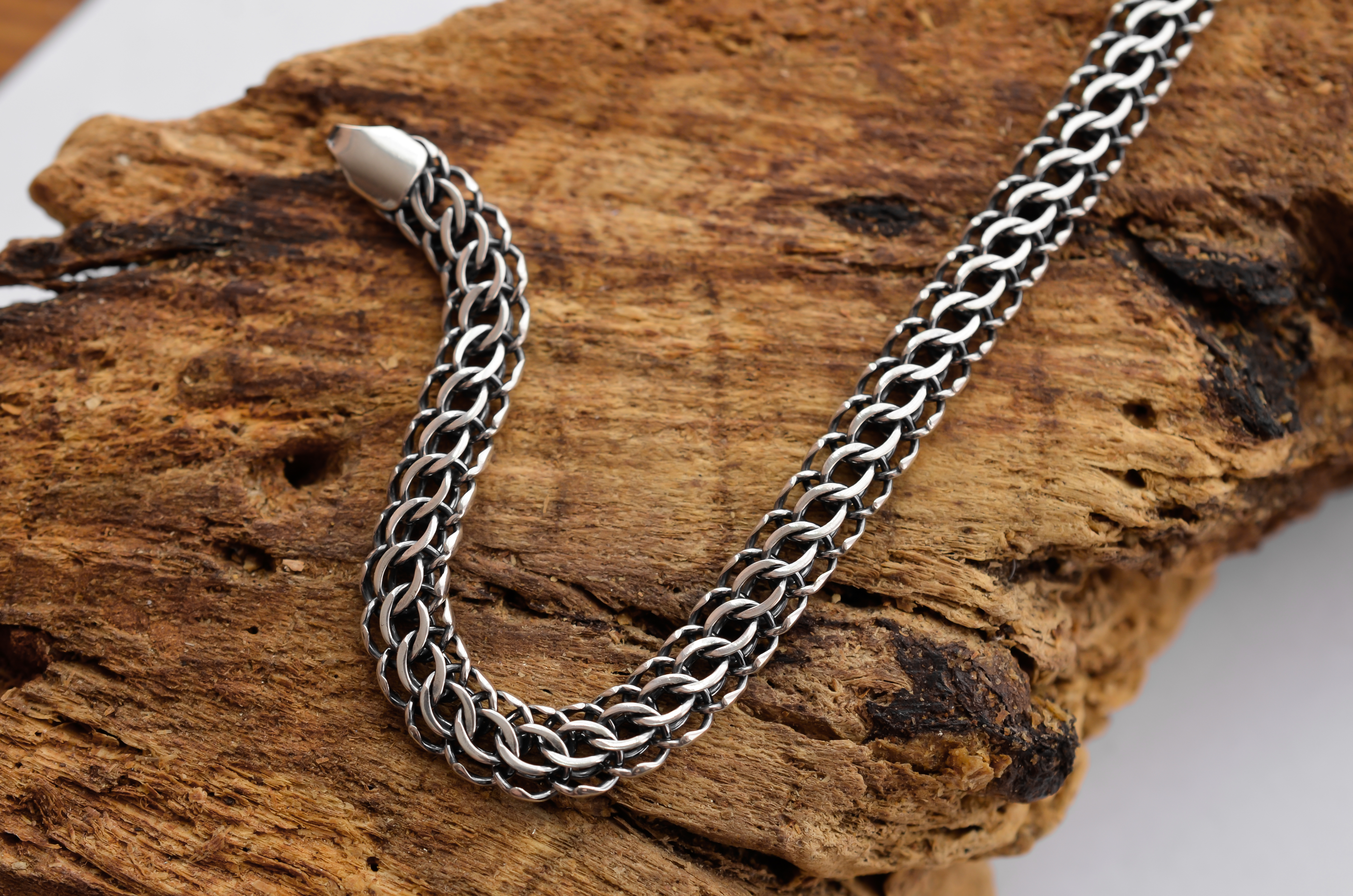 

Мужской серебряный браслет Meridian 925 пробы "Венеция" в чернении 21 размер 24104/121