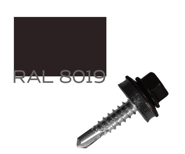 

Саморез кровельный по металлу MAXPRO с шайбой EPDM RAL-8019 5,5х25 250 шт (SDSM-5525)