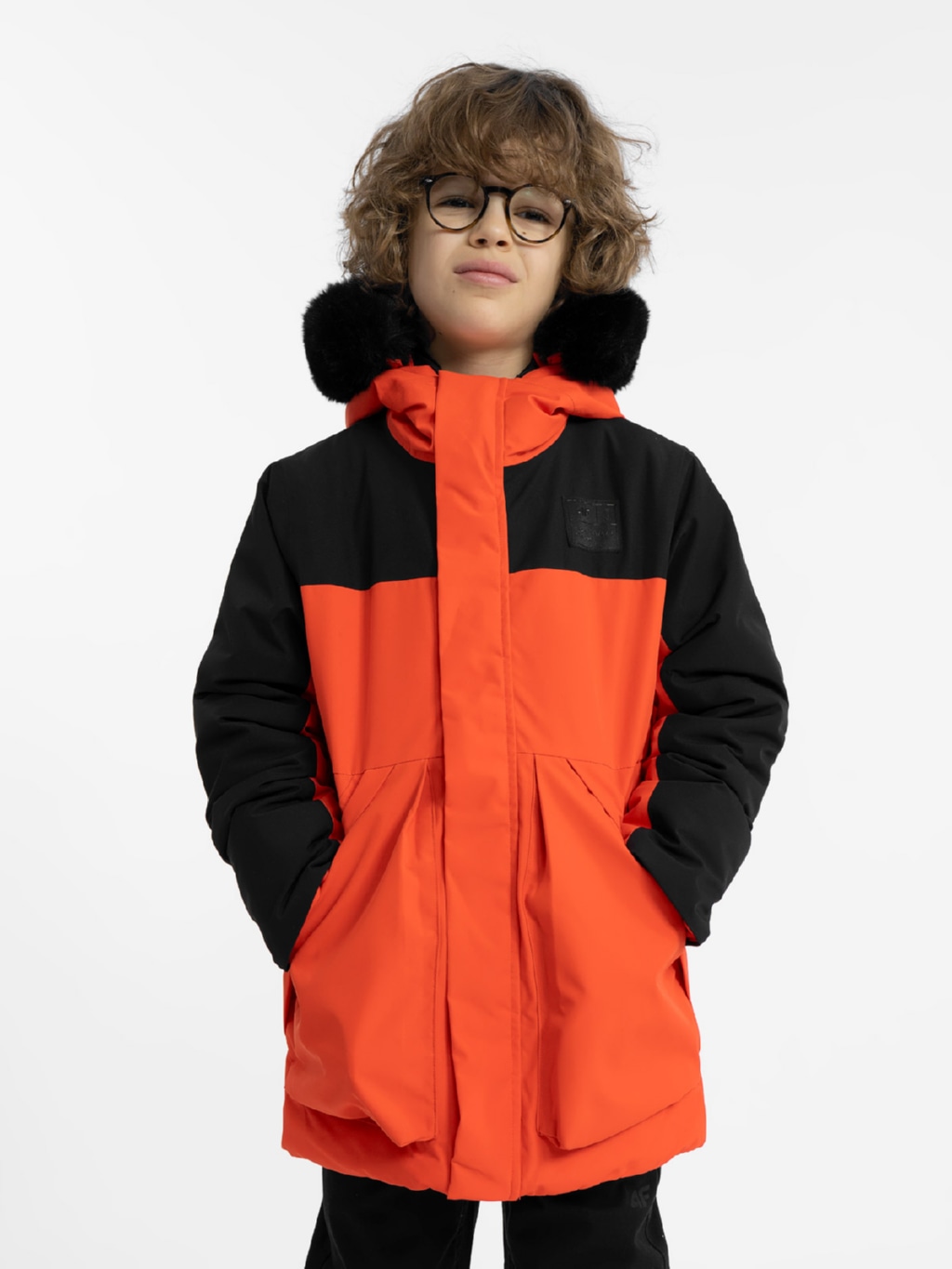Акція на Дитяча зимова стьобана куртка для хлопчика 4F 4FJAW23TJACM109-62S 122 см Помаранчева від Rozetka