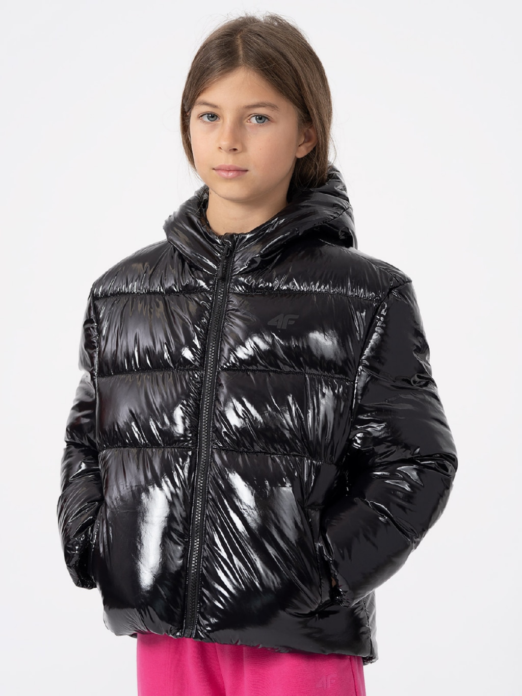 Акция на Підліткова демісезонна куртка для дівчинки 4F 4FJAW23TDJAF267-21S 152 см Чорна от Rozetka