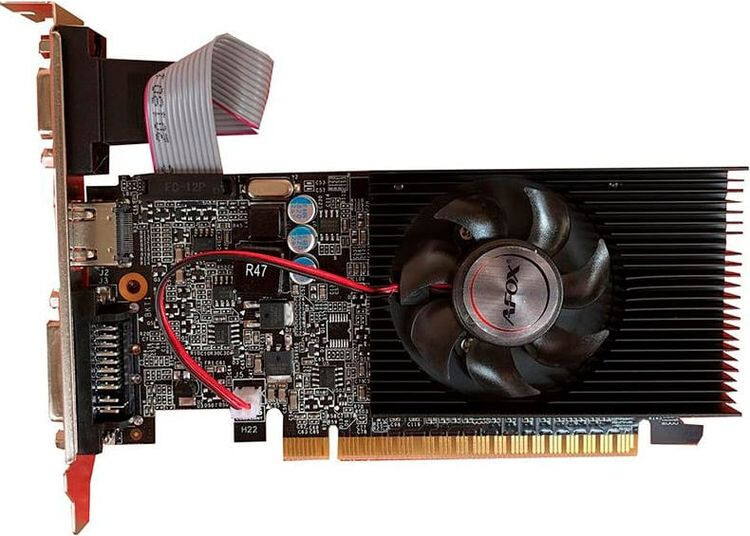 

AFOX PCI-Ex GeForce GT610 1GB GDDR3 (64bit) (954/1333) (DVI, VGA, HDMI) (AF610-2048D3L7)