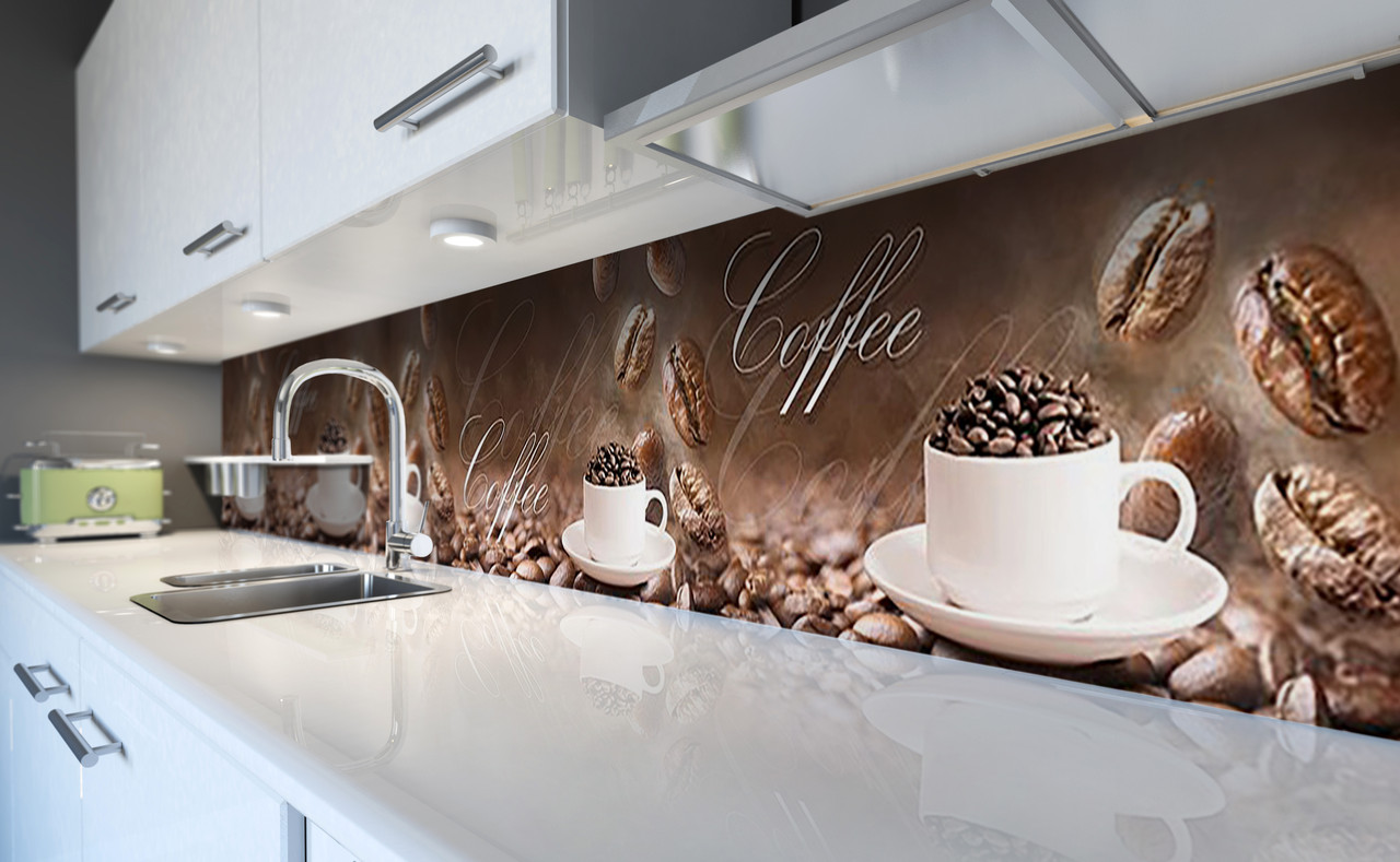 

Наклейка виниловая кухонный фартук Zatarga "Зерна кофе Coffee" 600х3000 мм