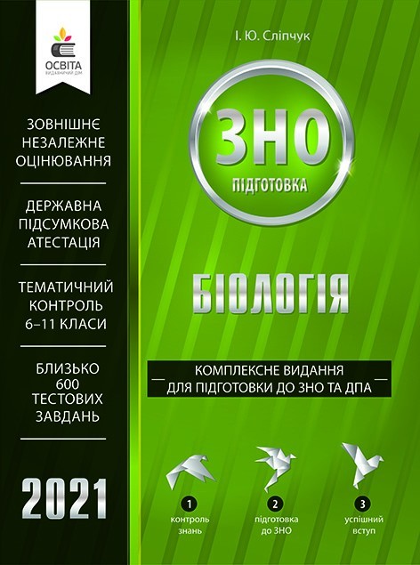 

Сліпчук і.ю./Біологія. комплексне видання для підготовки до зно та дпа 2021