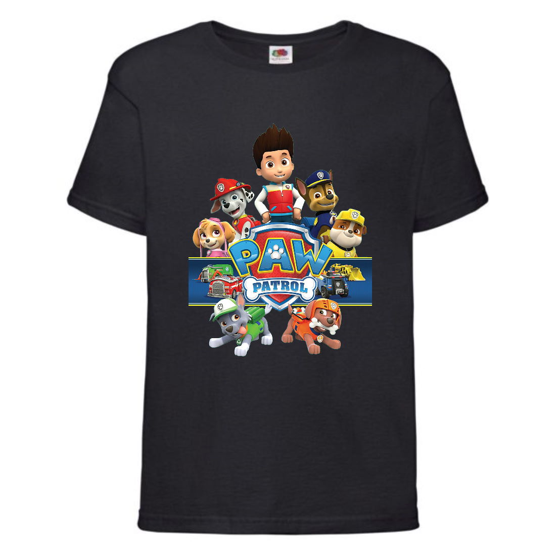 

Футболка детская Щенячий патруль (Paw Patrol) черная (puppies-2-black) размер 128 см