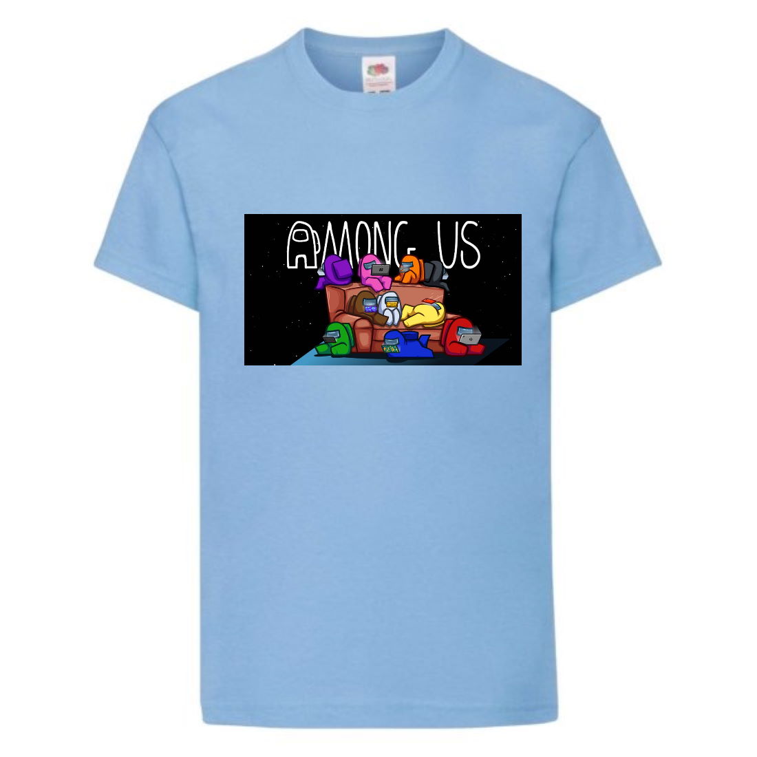 

Футболка детская Амонг АС (Among US) светло-голубая (among-us-002-blue) 164 см
