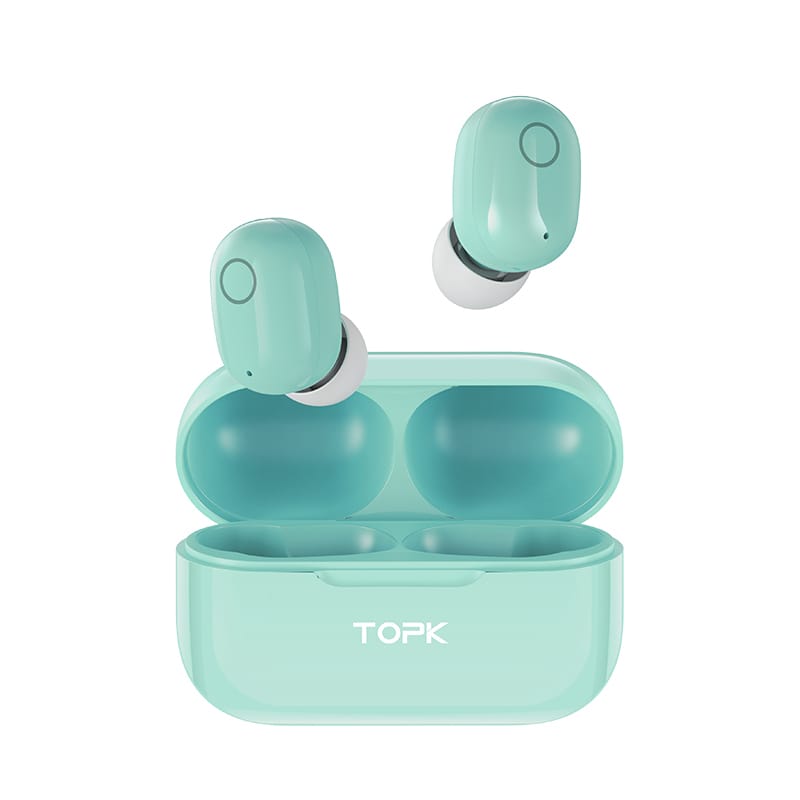 

Беспроводные сенсорные TWS наушники TOPK T12 Green