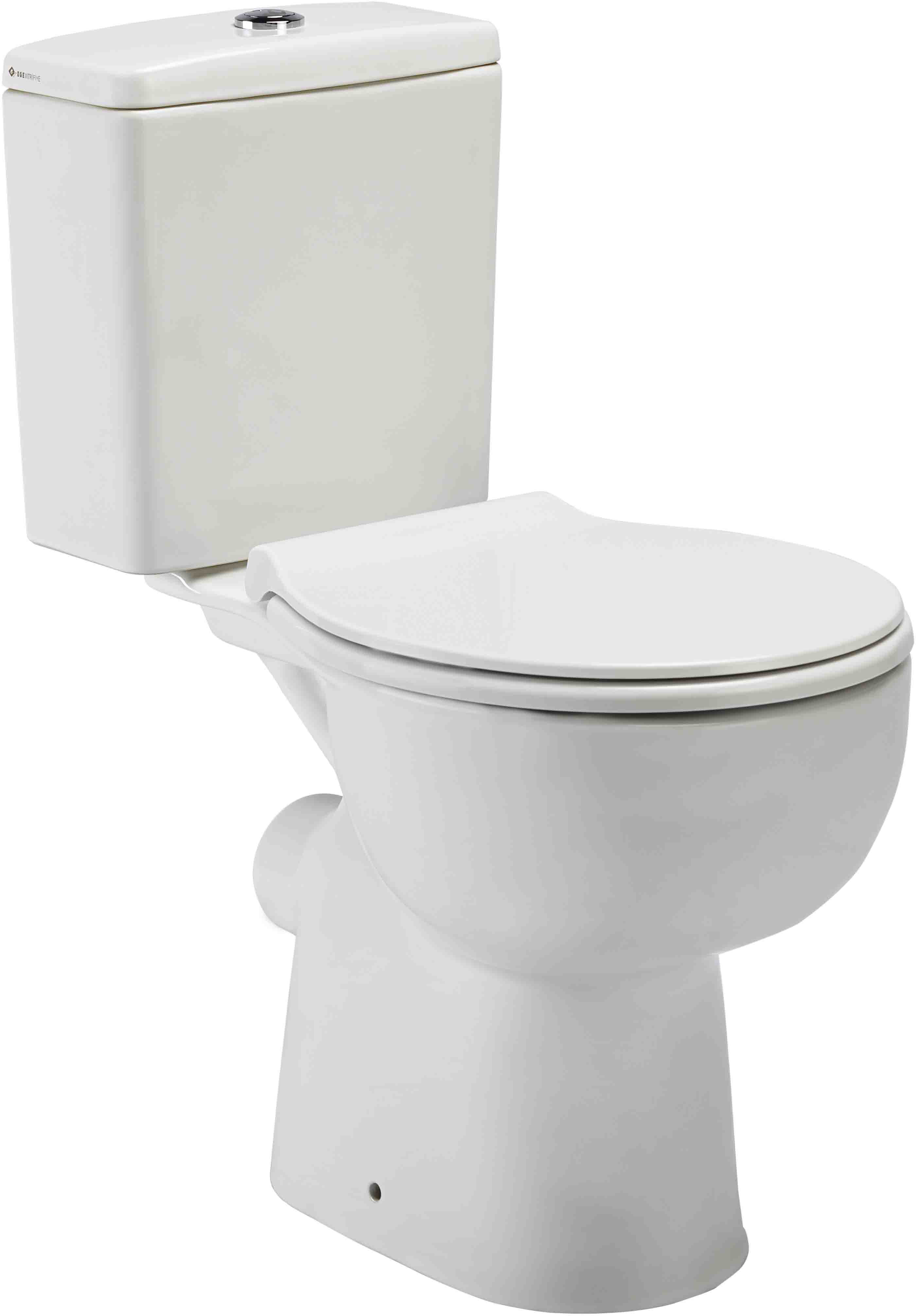 

Унитаз-компакт EGE VITRIFIYE Alia P-Trap 53203 безободковый с сиденьем Soft Close дюропласт