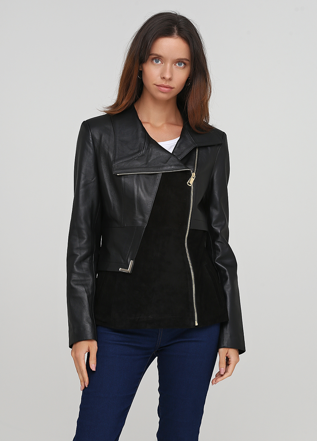 

Кожаная демисезонная куртка Leather Factory 42 2540 Черная