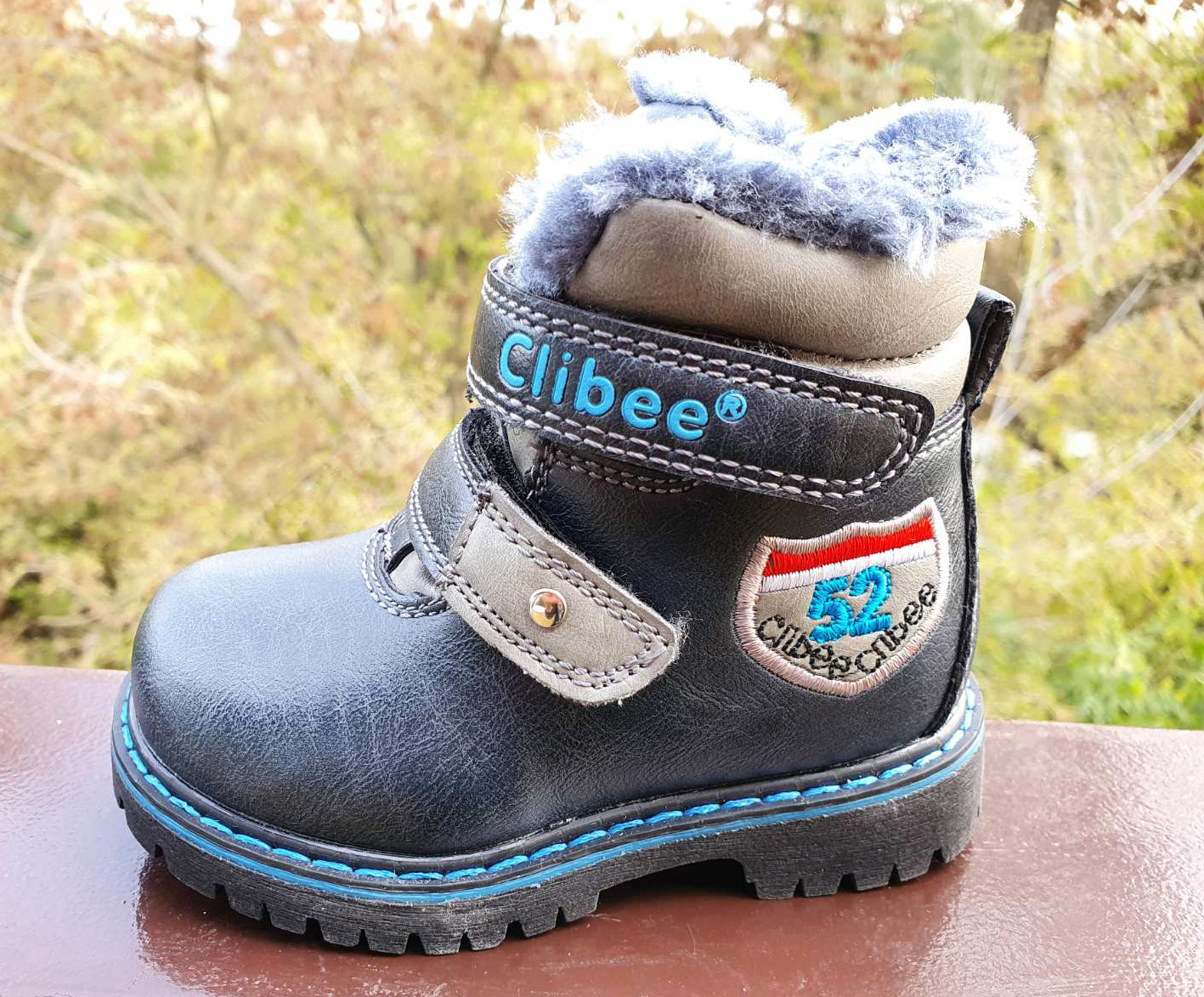 

Зимние ботинки для мальчика Clibee H-69 темно-синего цвета. 25