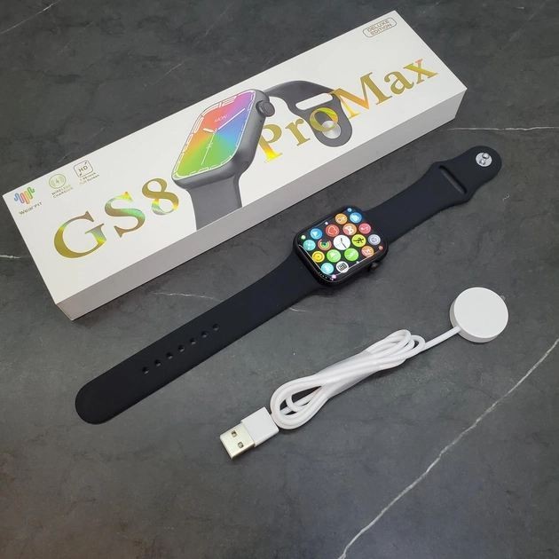 Розумний смарт годиник Smart Watch GS8 Pro Max Black 45mm українська ...