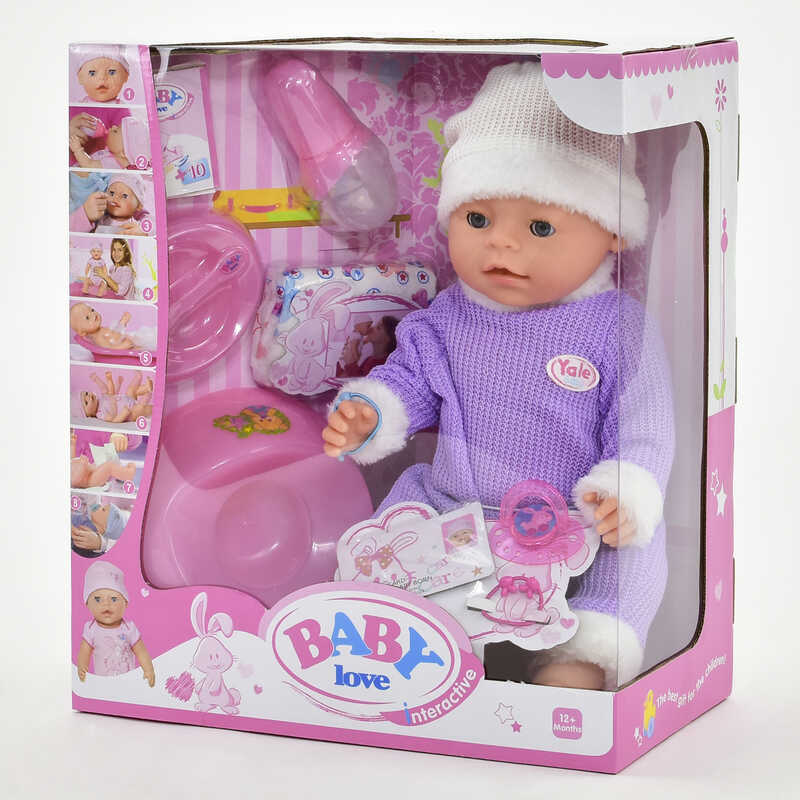 

Пупс детский интерактивный BL020F 8 функций с аксессуарами Baby love