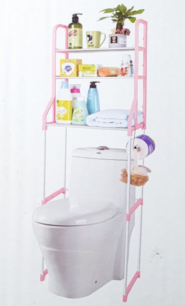 

Полка стеллаж напольный над унитазом 48х152 см HLV WM-64 Pink/White