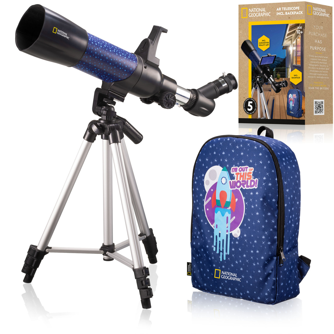 Телескоп National Geographic Junior 70/400 AR с адаптером для смартфона +  рюкзак (9101003) – фото, отзывы, характеристики в интернет-магазине ROZETKA  от продавца: Shaman HUB | Купить в Украине: Киеве, Харькове, Днепре,  Одессе, Запорожье, Львове